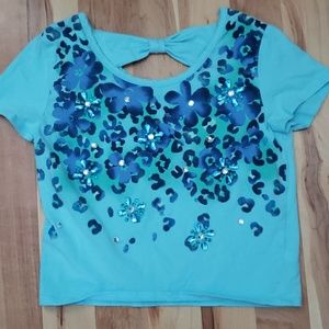 Justice crop top size 10